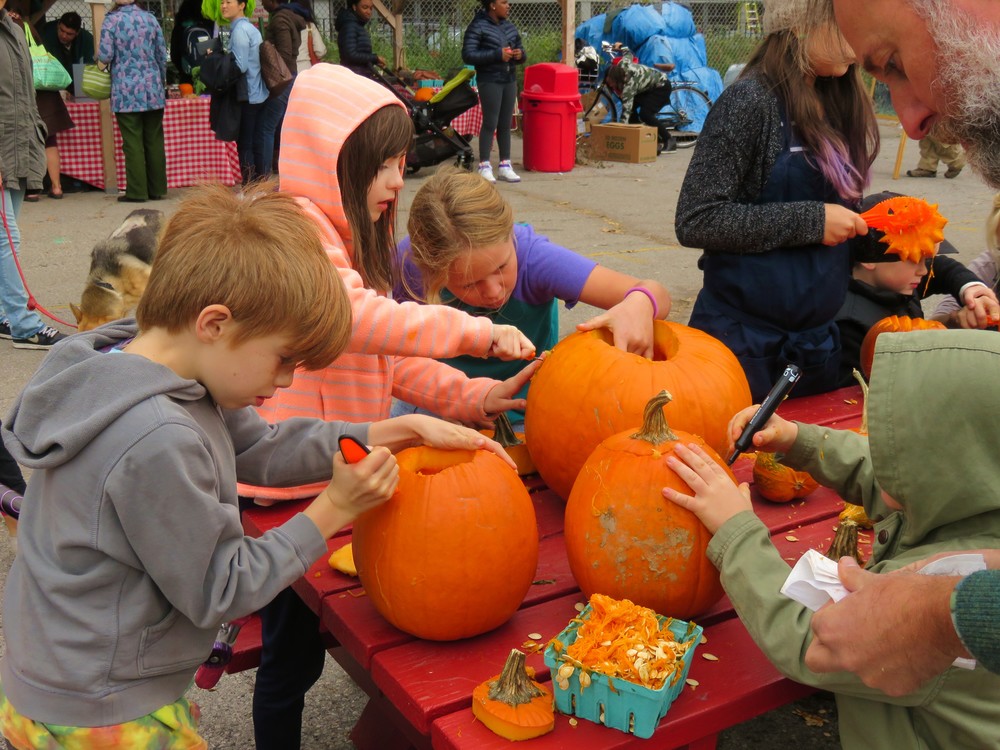 Focused pumpkin carving